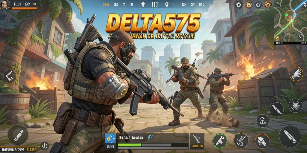 Gameplay intens dalam pertempuran Battle Royale DELTA575.