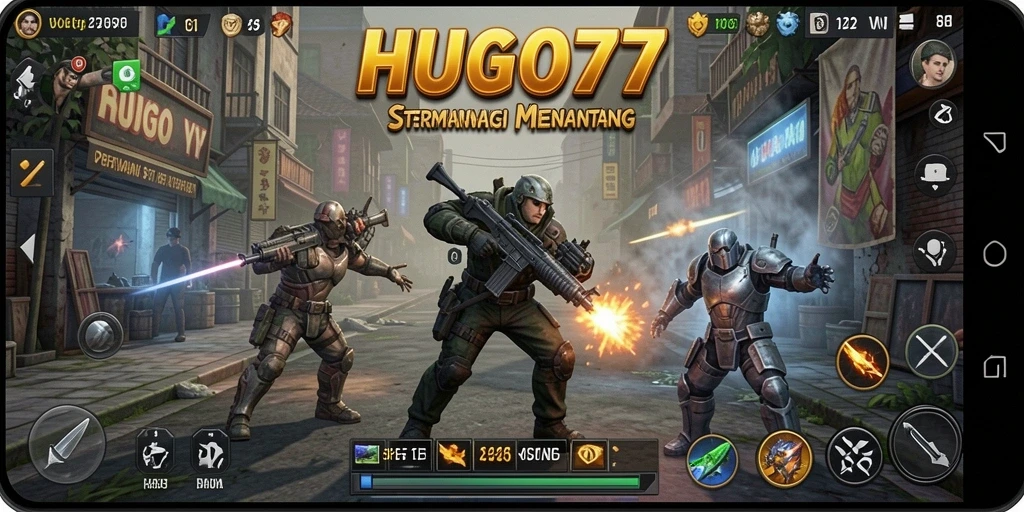 Screenshot gameplay HUGO77 yang menampilkan aksi strategi mendebarkan.