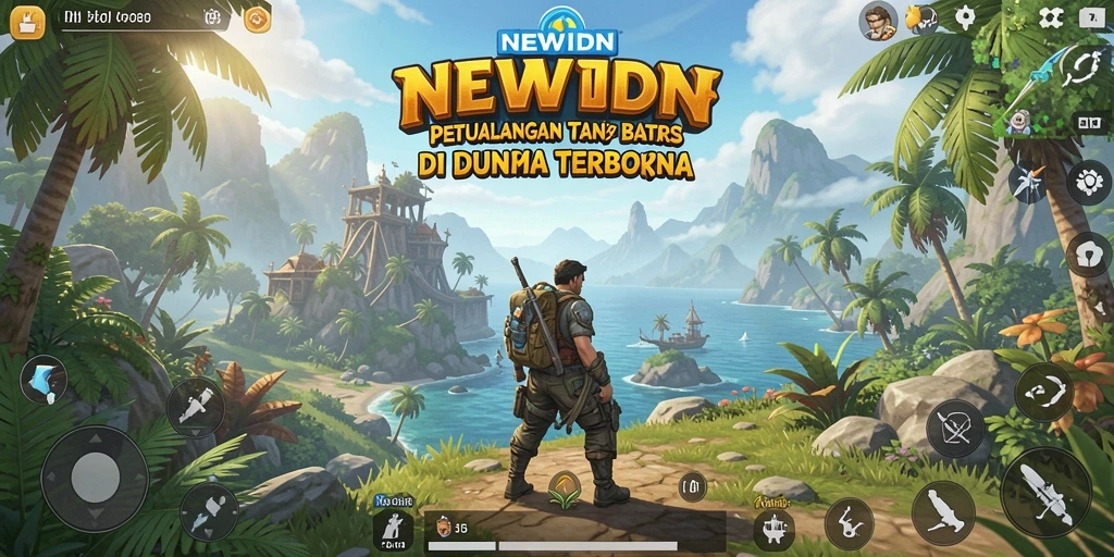 Tampilan gameplay <strong>NEWIDN</strong> yang menawan di dunia terbuka yang luas.