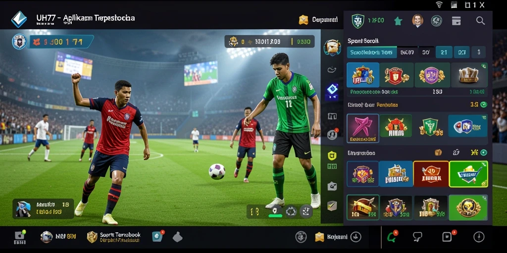 Tampilan gameplay aplikasi Sportsbook UH77 yang menarik.