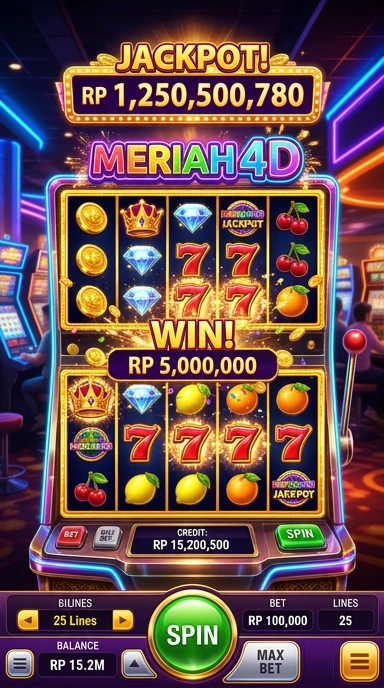 Tampilan aplikasi meriah4d dengan berbagai fitur menarik.
